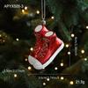 Christmas Pendant Red White Cartoon Plastic Christmas Tree Pendant DIY Vertical Pendant Family Christmas Atmosphere Decoration
