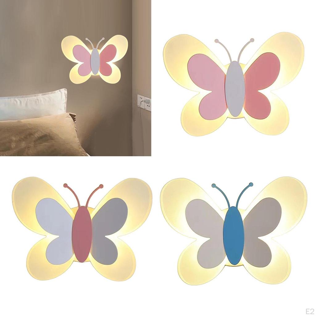 Light Lamp Wall Mount Creative Minimalist Butterfly Modern Night Lights for Bedroom Living Room