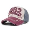 Three-dimensional 1962 embroidered baseball cap patch washed and distressed stereo embroidered duck tongue ancient sun hat cotton