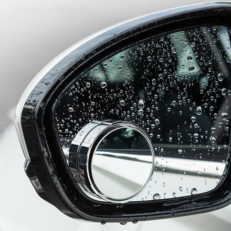 2 Stück 360 Grad verstellbarer runder Rahmen Totwinkelspiegel Auto Zusatzrückspiegel Konvexer Weitwinkelspiegel für Rückwärtsfahren