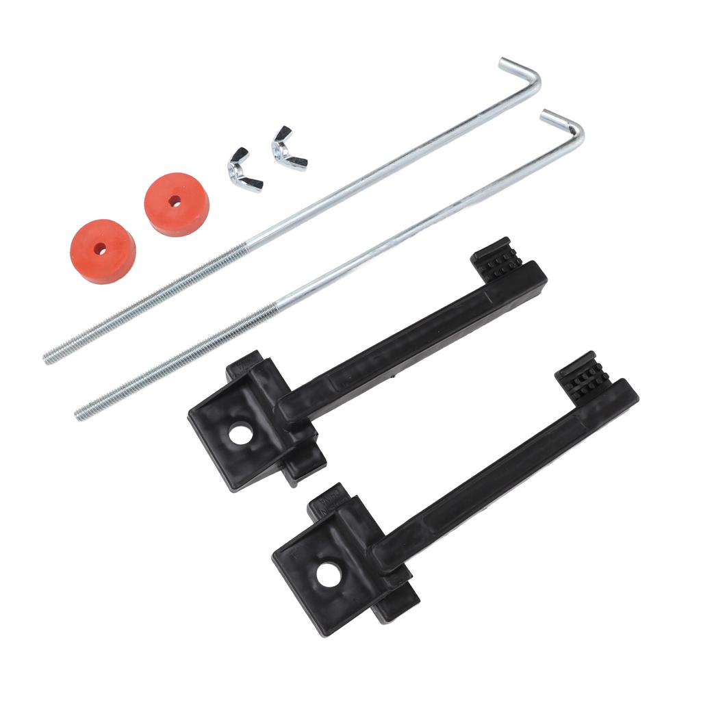 Battery Hold Down Kit with 10in J Boits Metal Stable Fixation Battery Tie Down Bracket for Most Car Battery