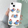 Cute P-Paddington Bear Phone Case For iPhone 16,15,14,13,12,11 Plus,Pro,Max,XR,XS,X,7,8 Plus,SE,Mini Transparent Silicone Soft