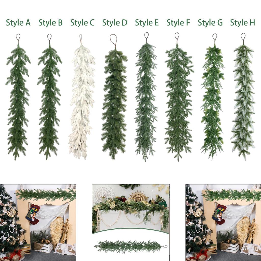 Christmas Garland Decorations Xmas Garland Realistic Gift Front Door Hanging Decor for Holiday Photo Props Stairs Ceremony