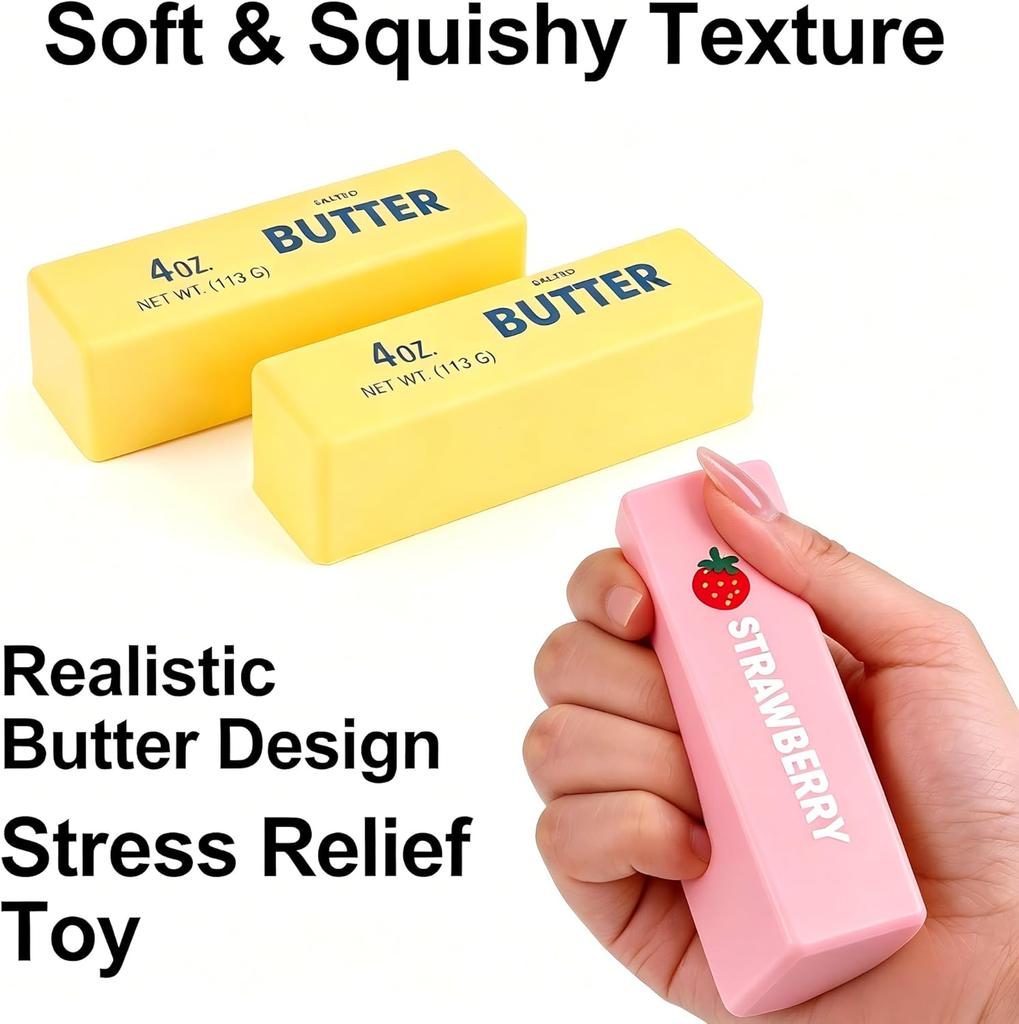 Butter Squishy Toy, Slow Rising Squishy Butter Squeeze Sensory Toy for Adults To Alleviate Anxiety and Reduce Stress