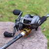 4 Sections Fishing Rod Combo Casting Fishing Reel Shield Ball Smooth Magnetic Brakes for Freshwater