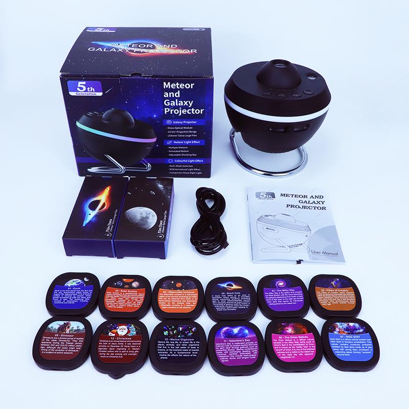 Newest 13 in1 Ultra Clear Rotary Space Ball Projector Lamp USB Galaxy Meteor Projector Night Light for Planetarium Decor Gifts