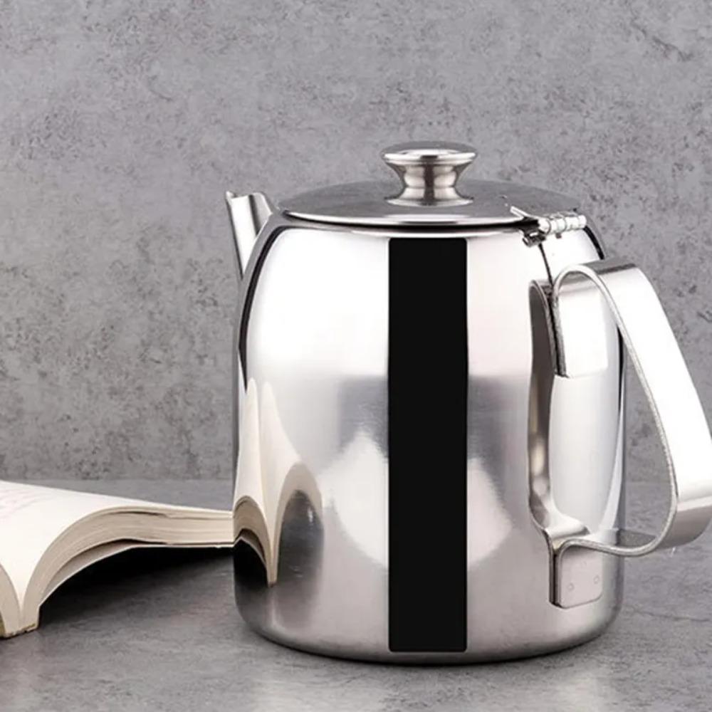 Short Spout Teapot Thickened Cold Kettle Oil Pot Stainless Steel Coffee Pot  Cafe