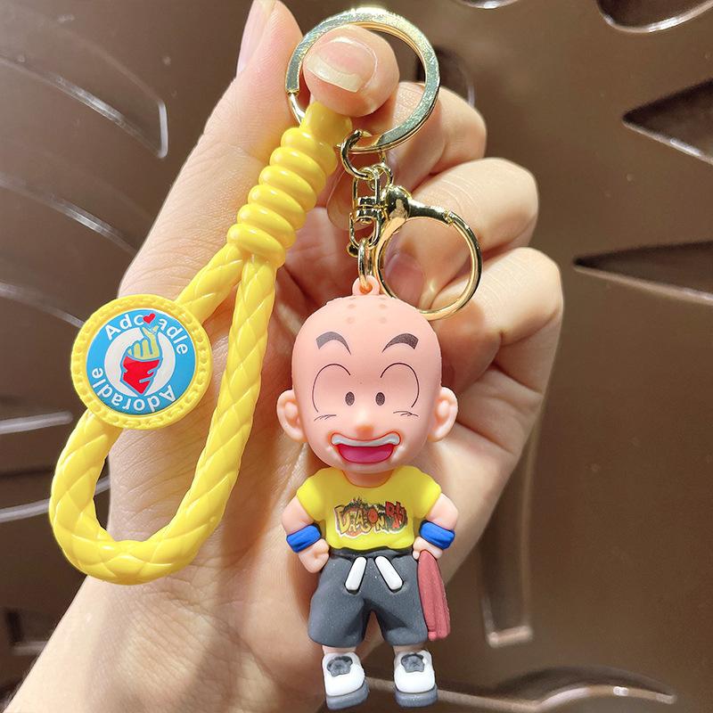 Creative Cartoon Anime Dragon Ball Hand Rope Keychain Trendy Blind Box Doll Backpack Pendant Sun Wukong Small Gift