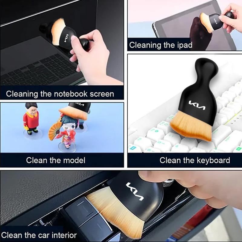 For KIA Rio K5 K2 Sportage Ceed Sorento Picanto Stinger Soul Car Interior Cleaning Soft Brush Air Outlet Clean Brush Accessories dmzu30