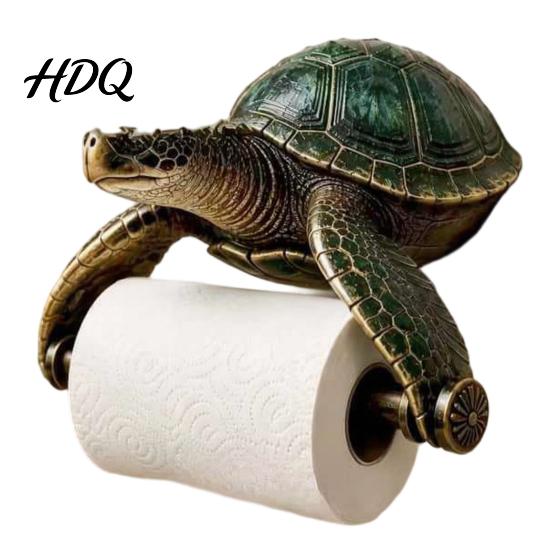 Regalo práctico para calentar el hogar Soporte de pared para rollo de papel higiénico de tortuga marina Impreso en 3D Animal marino Soporte para ambiente húmedo Rollo Impermeable Baño Tissue