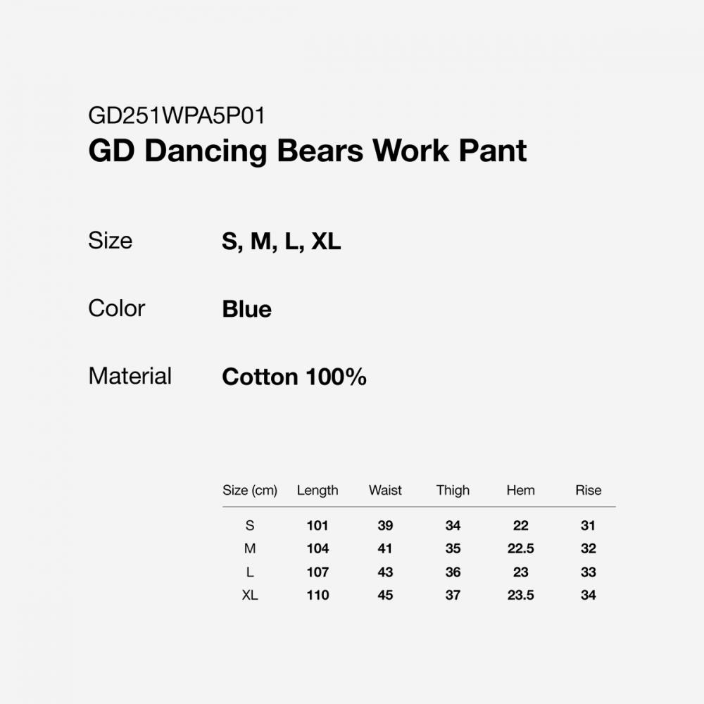 Thisisneverthat Gd Dancing Bears Work Pant Gd251wpa5p01