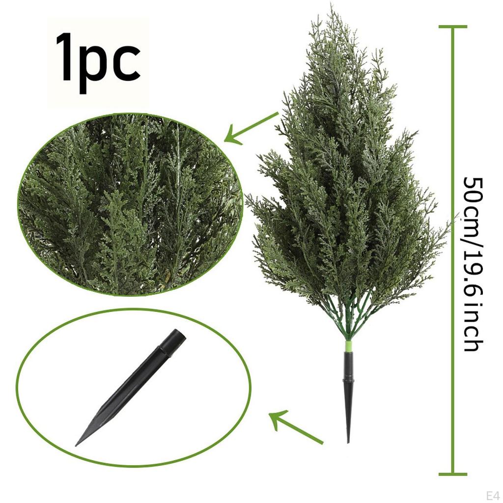 Artificial Garden Plant Lawn Decor Reusable Premium Decorative with Ground Stake Fake for