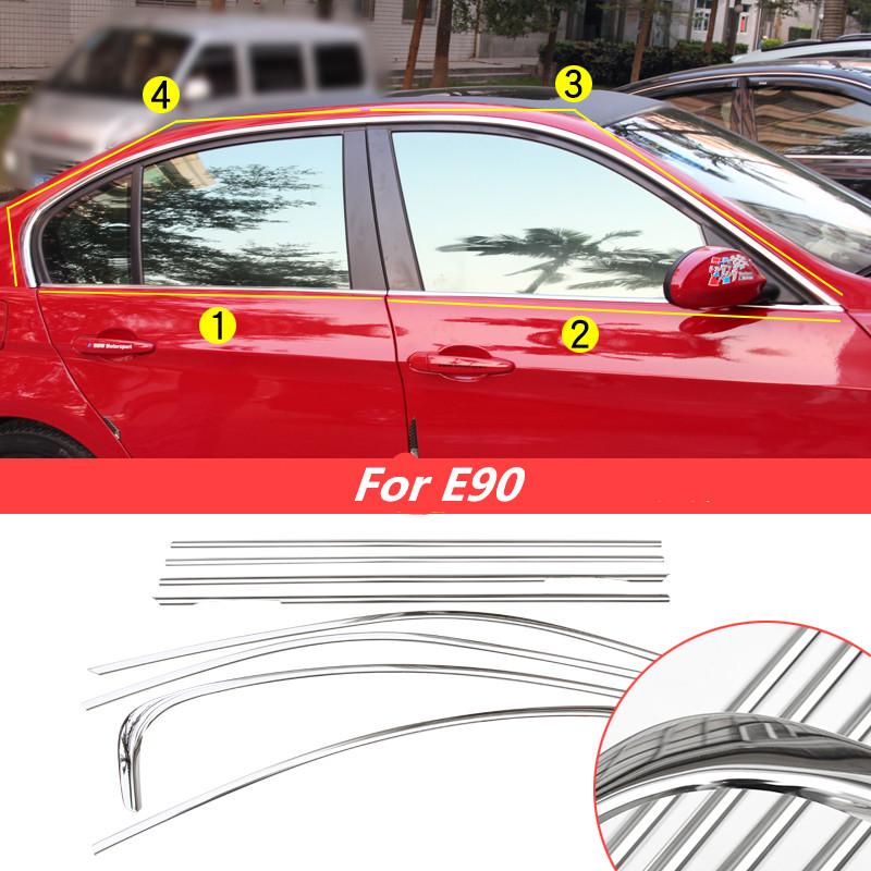 Fit For BMW 3 Series 316i 328 320 320i F30 E90 E92 2006-2012-2018 Window Decoration Bright Chromium Styling Car Accessories