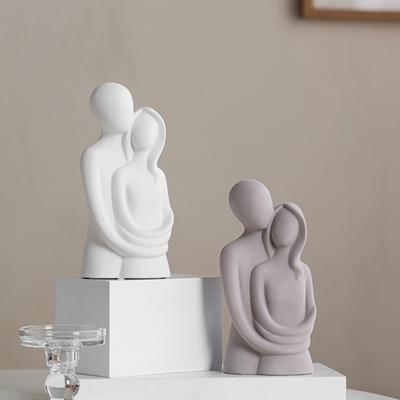 Europäische Kreative Umarmung Paar Ornamente Keramikhandwerk Einfaches Wohnzimmer Romantische Dekorationen Geschenke
