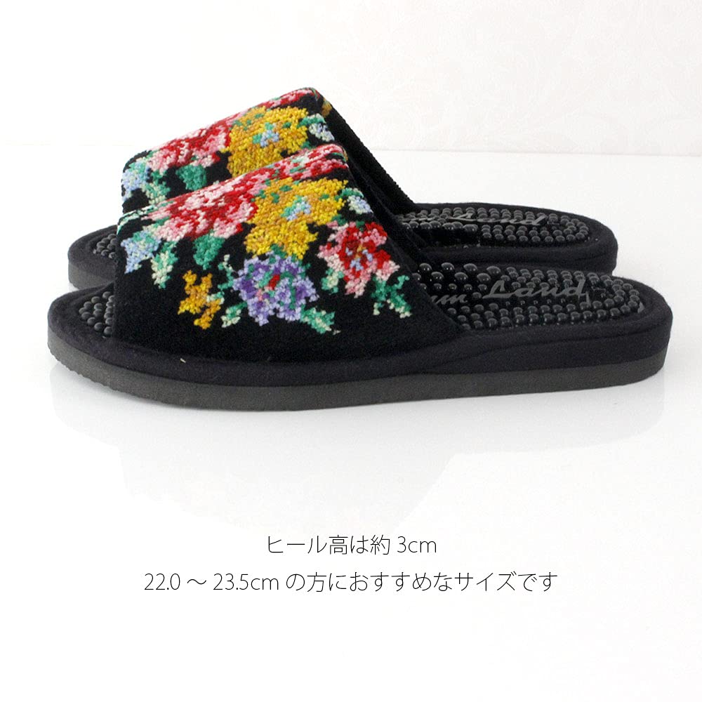 Healthy Chenille Sandals with Floral Made In Japan Pattern, (Gray)