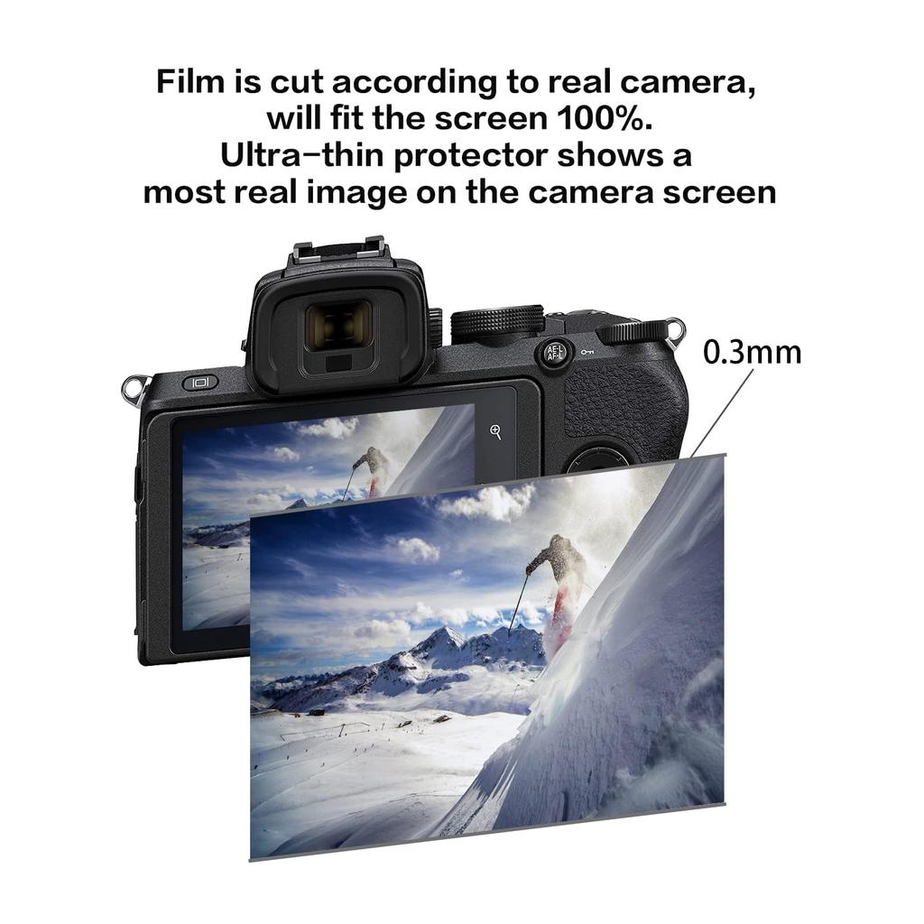 Rieibi Canon EOS 1DX II LCD Screen Thin Set of Tempered Glass with 9H Impact and Fingerprint Resistant Protector, 0.25mm Thick, Type, 3, Hardness,