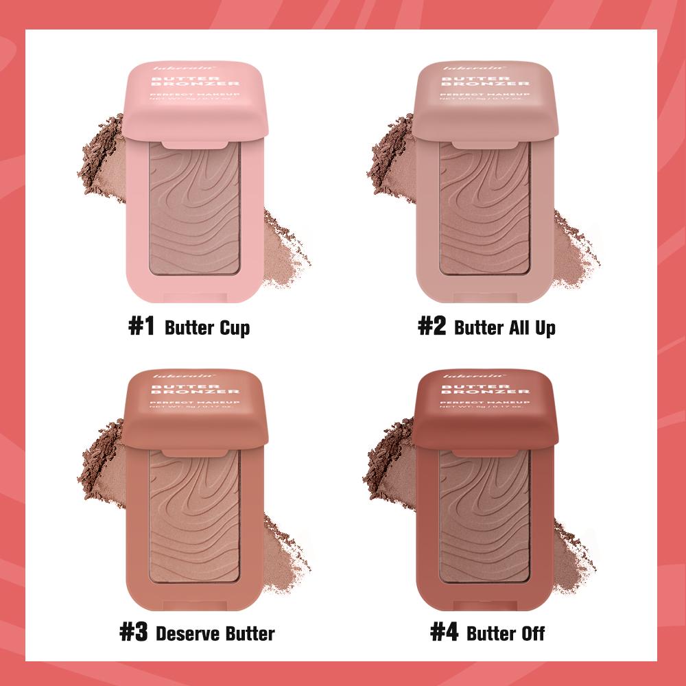 Lakerain Butter Bronzer Cream Women Waterproof Genteel Girl Nude Makeup Silky Shimmer Monochrome Blush Korean Face Cosmetics
