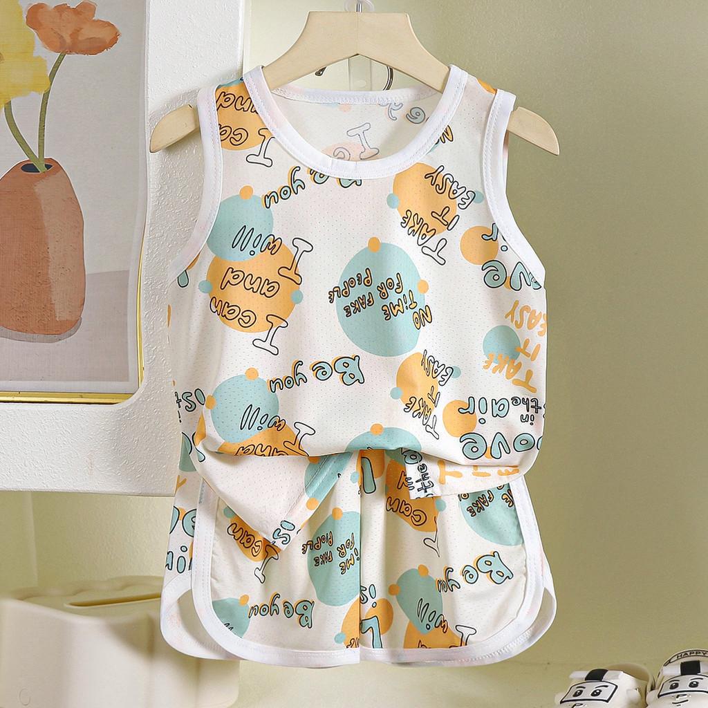 Childrens Summer Tank Top Shorts Set With Breathable Polyester Fabric For Active Kids