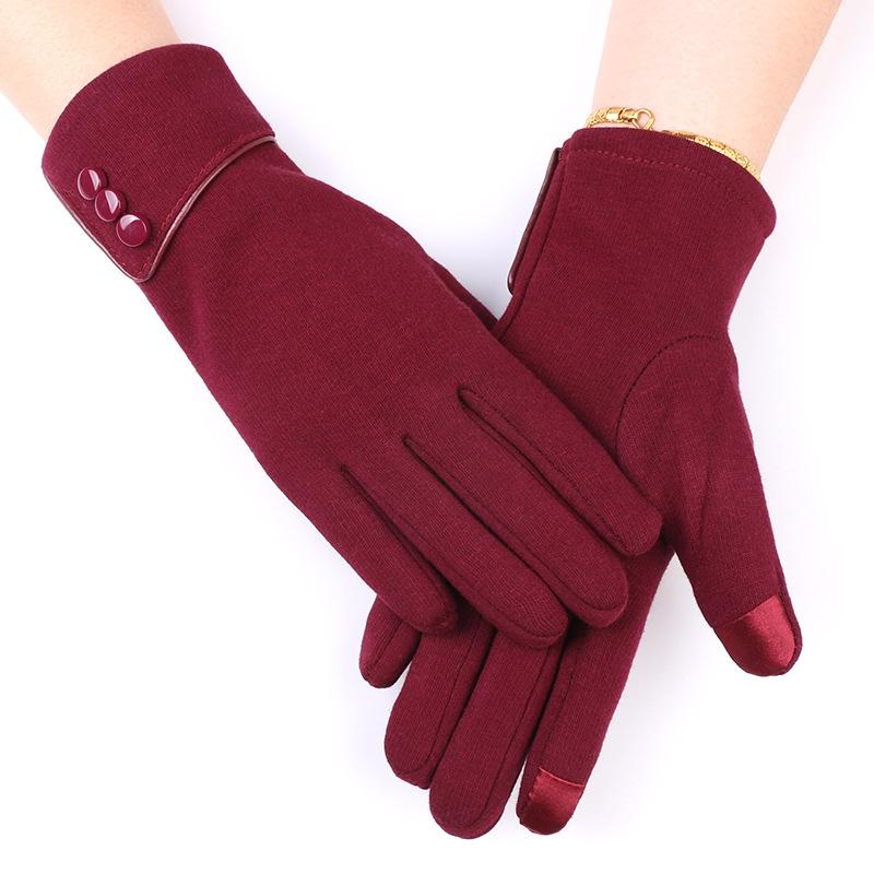 Elegant Plush Women Gloves Autumn Winter for Fitness Women Phone Touch Screen Gloves