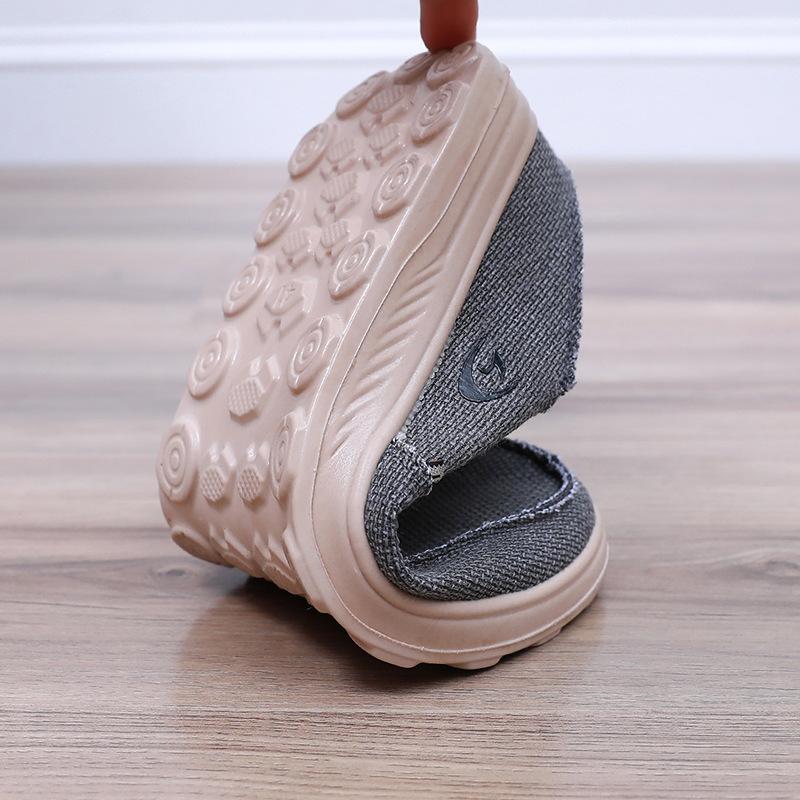 2025 Spring New Shoes Men's Casual Canvas Shoes One Pedal Breathable Lightweight Dual-purpose Lazy Shoes Foreign Trade Single Shoes