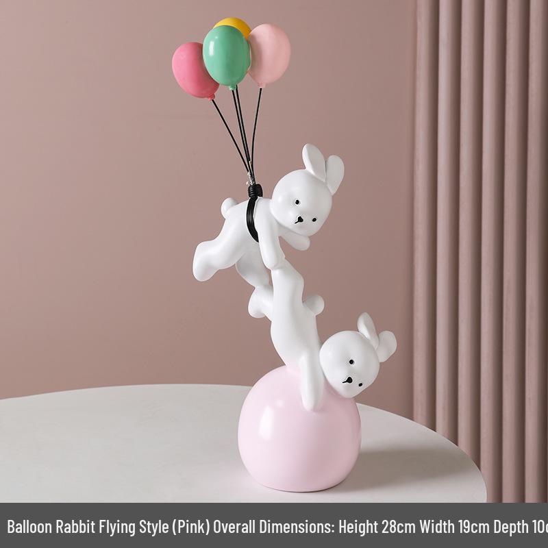 Handmade Cute Rabbit Ornament for Wine Cabinet, Bookshelf, or Living Room Decor