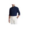 Polo Ralph Lauren SS23 Solid Color Long Sleeve Button Down Shirt With Pony Embroidery Men Shirts Dark-Blue MNPOWOV16821511-410