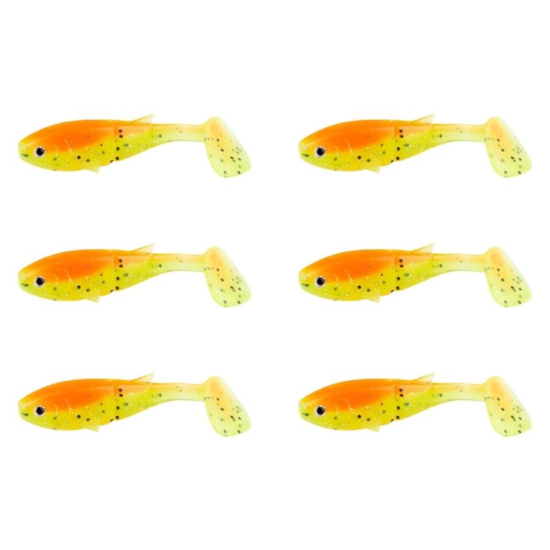 6pack High Elasticities Lures Flexible Fishing Soft Durability Fishing Baits Fishing Lures Accessories