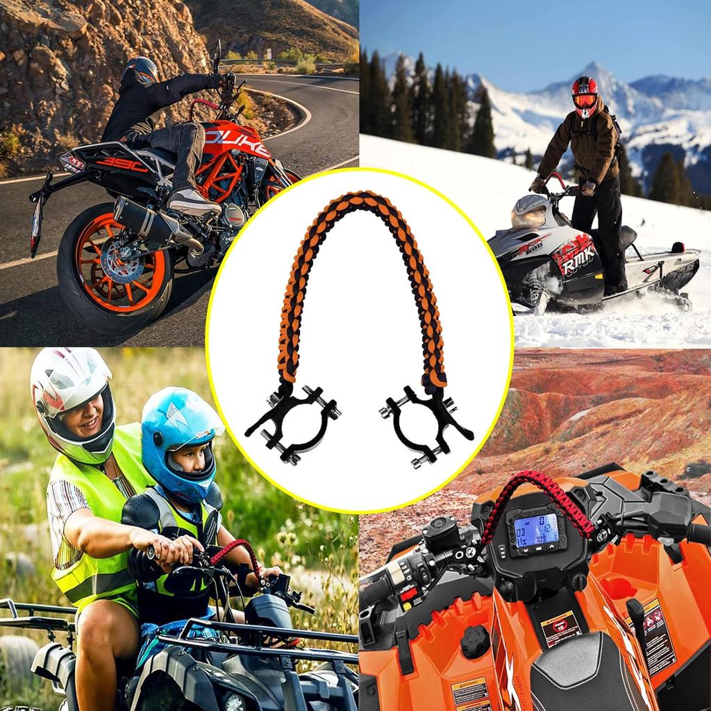 Xislet ATV Grab Strap Compatible With Polaris Sportsman Can Am Outlander Honda Foreman Motocycle Bike ATV Paracord Grip Handle For Kids Universal For