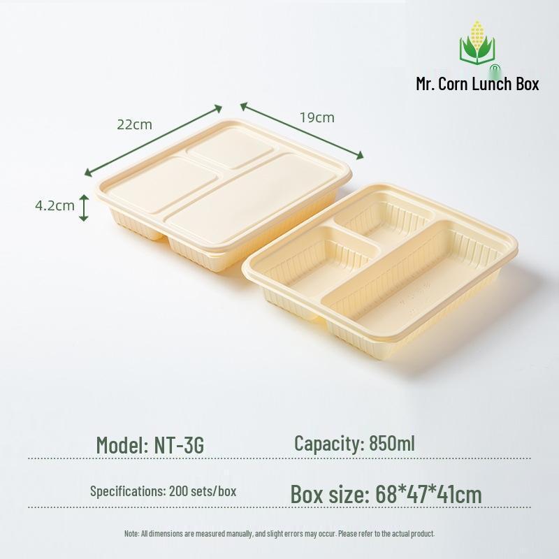 Disposable Biodegradable Corn Starch Lunch Box