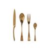 Golden Stainless Steel Cutlery Set - Home ESPRIT - 16 Pieces - Multicoloured - 1.5x2x25.5 Cm