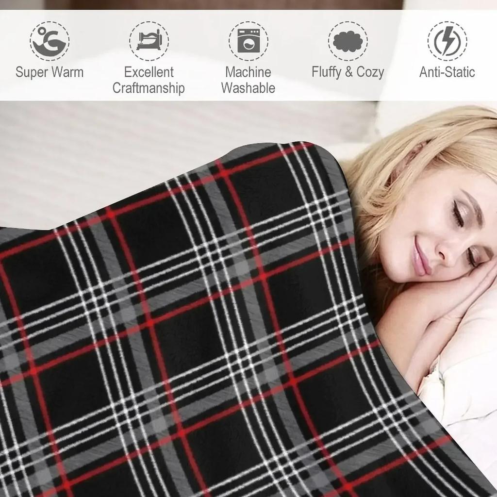 GTI tartan Throw Blanket Soft Plush Plaid cosplay anime christmas gifts Retros Blankets throw blanket  blankets for beds