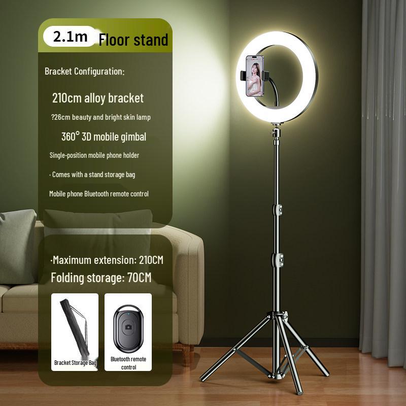 Complete Mobile Streaming Stand with Fill Light for Beauty and Douyin Selfies