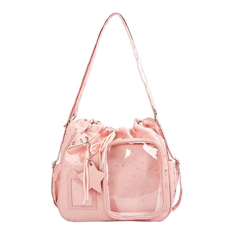 Schoolbag Baby Bag Drawstring Backpack Women's 1011 New Star Bar Pain Bag Shoulder Bag Large Capacity Tote Bag Messenger Bag