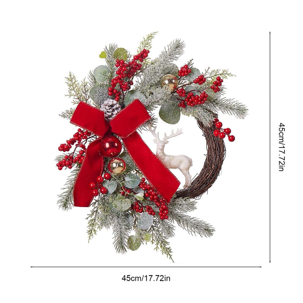 2026 New Christmas Wreath Door Hanging Holiday Flower Decoration