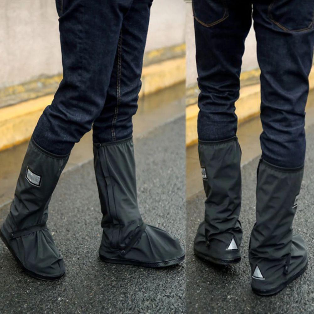 Foot Covers High Tube Rain Boots 42cm Tall Thick Shoe Cover Wear-Resistant Durable Rain Shoe Covers Outdoor Use