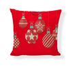 Red Series Santa Claus Pattern Throw Pillow Cover with Short Plush Print for Living Room Sofa Decoration Cushion Cover