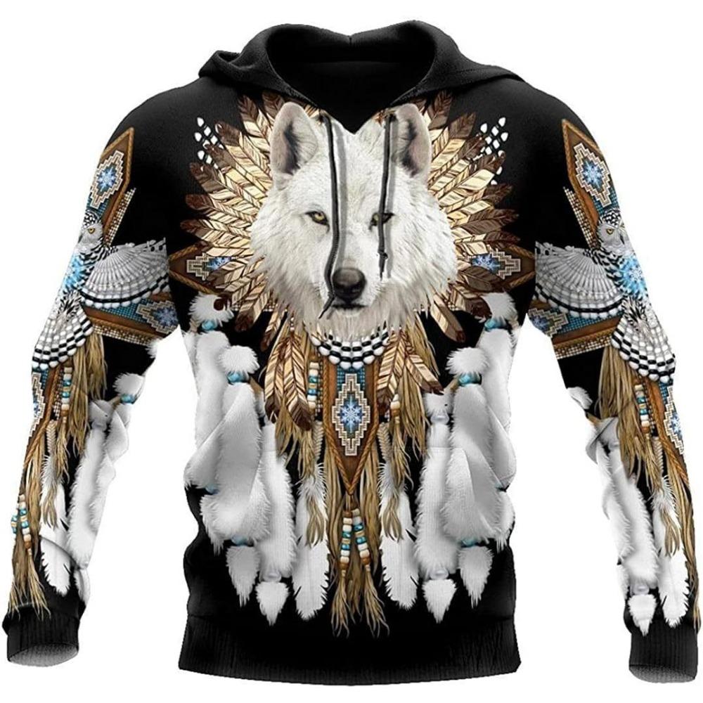 Amazon Source God Pattern 3D Printed Sweatshirt Men's Hooded Sweatshirt Autumn and Winter Factory Direct Sales