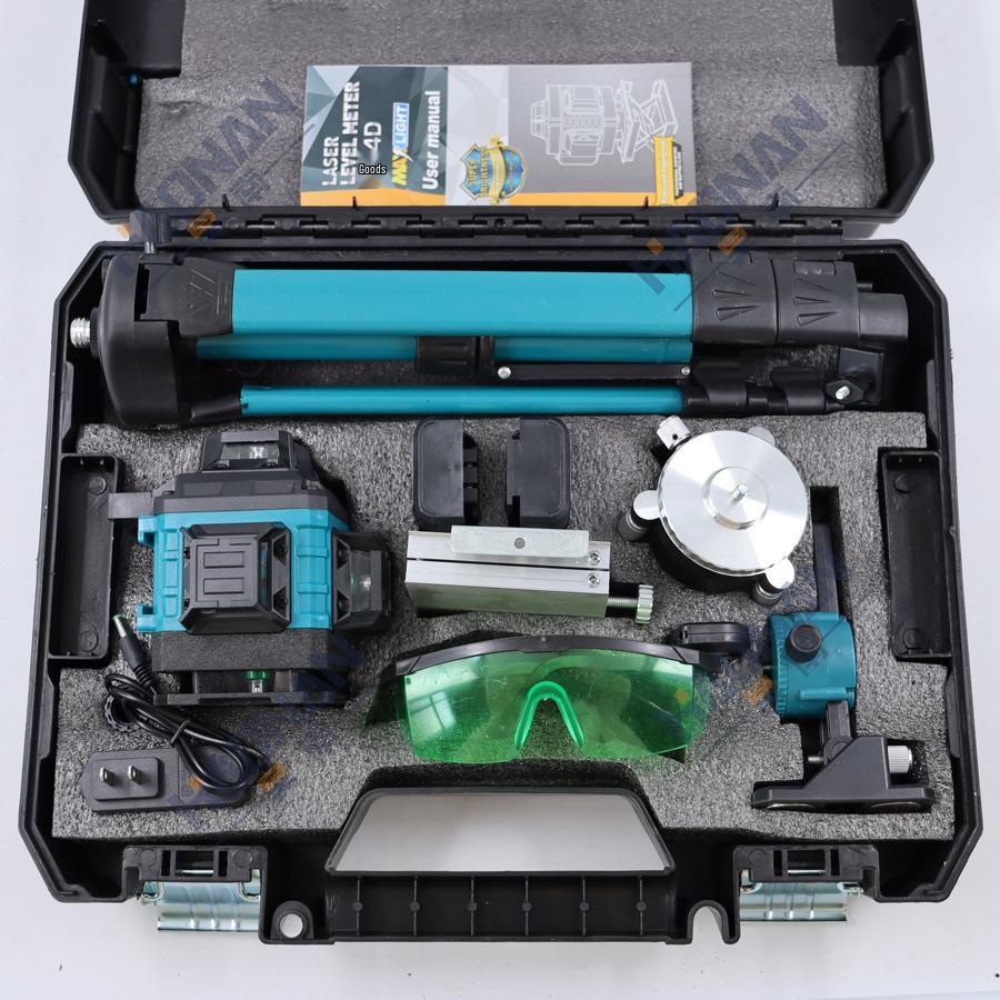4D Green Laser Level: High-Precision, Multi-Functional, 16-Line Automatic Leveling for Outdoor Use