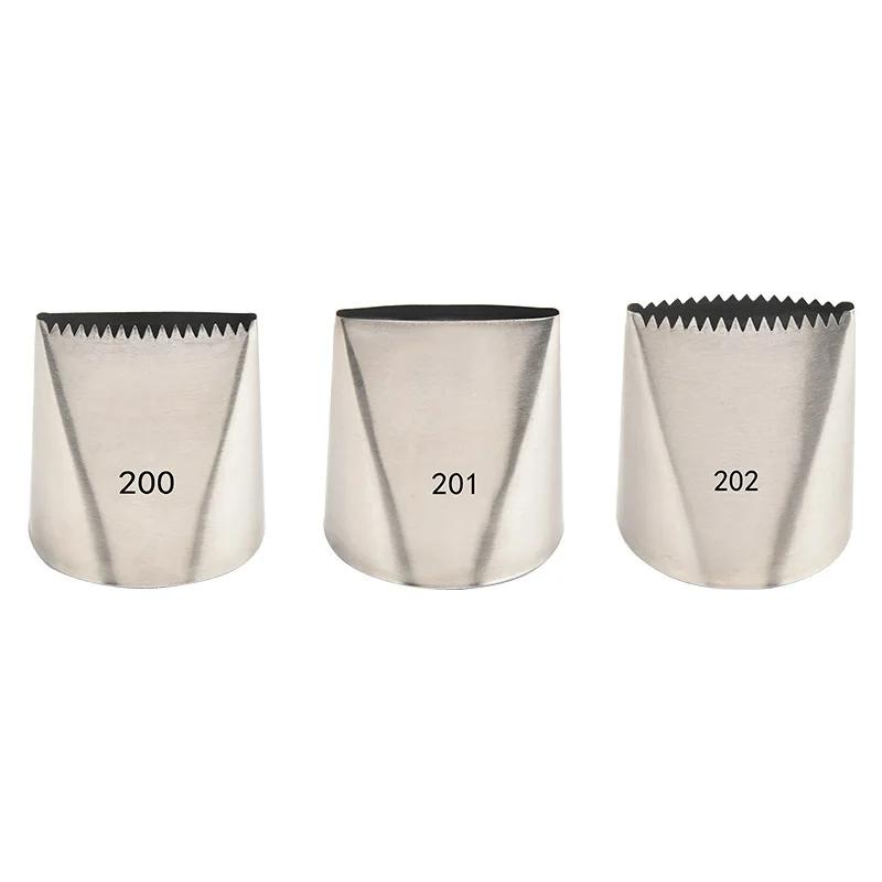 

1/3pcs Extra Large Stainless Steel Nozzle Icing Piping Nozzles Cream Cake Decorating Tools Pastry Tip Fondant Baking Accessories