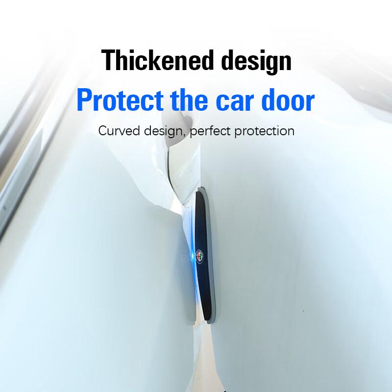 2026 Gorąca Naklejka 4 szt. Pasek Antykolizyjny do Samochodu Silikonowa Podkładka Ochronna Dla Alfa Romeo Giulietta Mito 159 Giulia Stelvio 156 147