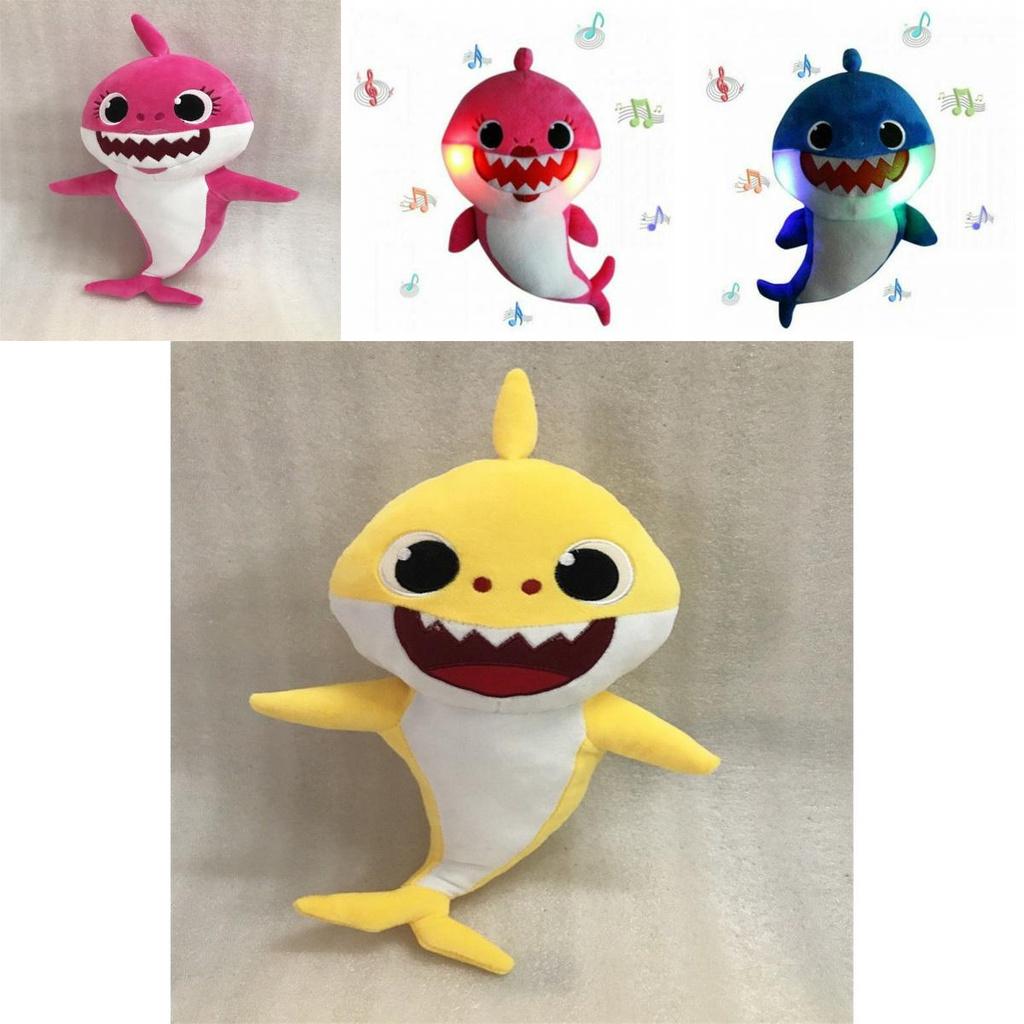 Light Baby Shark Singing Plush Toys Music Doll English Song Gift For Kids Toy