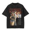 Classic Retro Anime Black Lagoon Graphic Print TShirt Women Men Vintage Washed Oneck Cotton Summer New Tee Loose Oversized Top