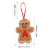 Gingerbread Man Ornaments for Christmas Tree Hanging Decor with Alphabet Letters Festive Holiday Home Decorations Gift