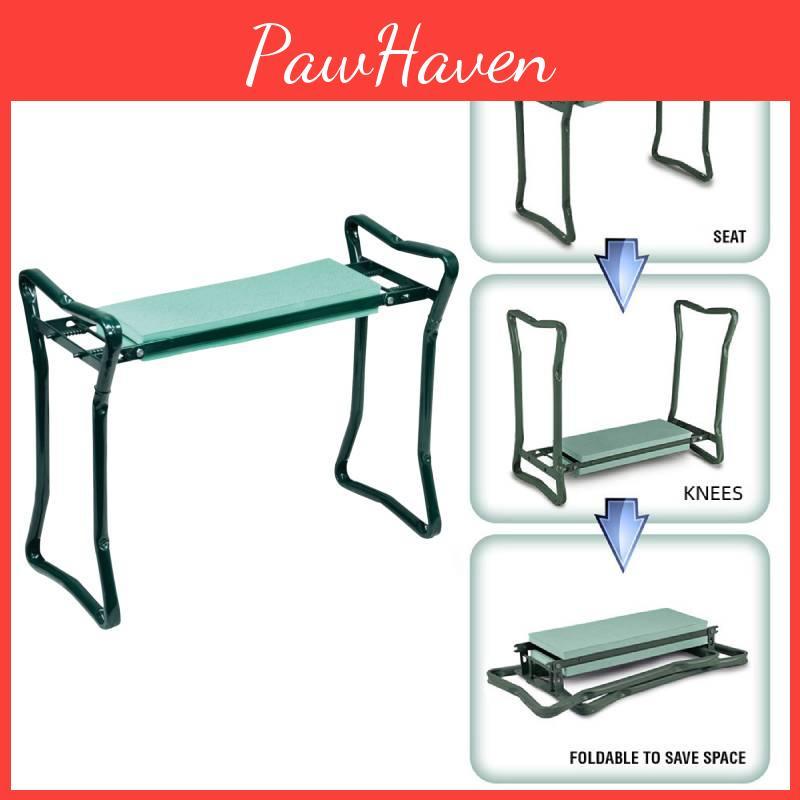 Sturdy Garden Kneeler Folding Chair With Dual Purpose Seating And Kneeling