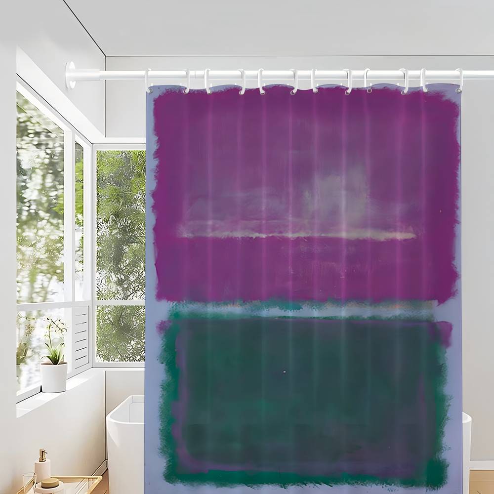 Mark Rothko Klassisch Vintage 1-teiliges Muster Duschvorhang Plus Haken Wasserdicht Maschinenwaschbar Polyesterstoff Abstrakt