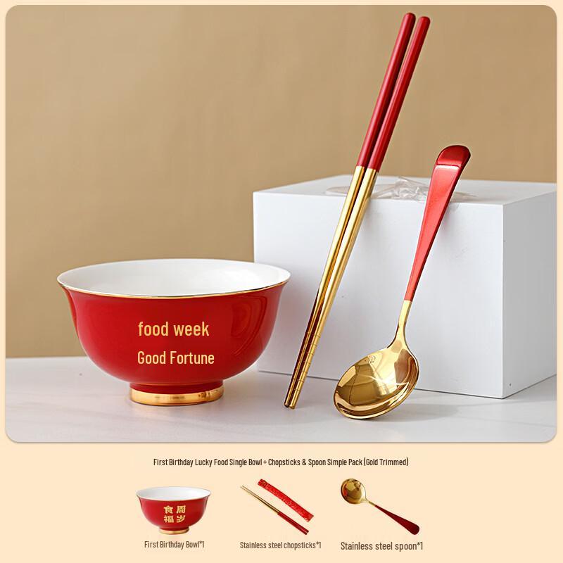 Ruhan Baby First Birthday Ceramic Bowl Set