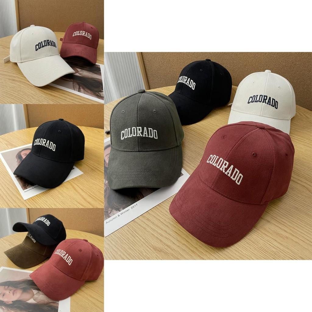 Simple Solid Color Letter Embroidery Women Summer Casual Sunshade Baseball Cap For Casual Outdoors