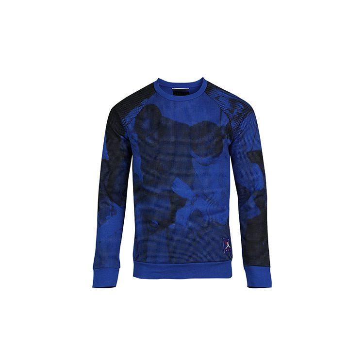 Jordan Sweatshirts Men's Blue Crew Neck Moderate Regular BQ1384-423