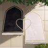 2Pcs/Set Islamic Prayer Mat Couples Flannel Prayer Rug Heart Patterned Floor Mat Islamic Gifts for Ramadan Eid Hajj Valentine's Day
