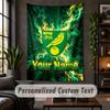 Personalisierte Wandteppich, Norwich City Benutzerdefinierter Text, Weiche Stoff Wandkunst Für Innen Dekoration